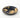 Large plate, black glaze, black and gold lion