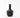 Sake bottle, black glaze, gold line