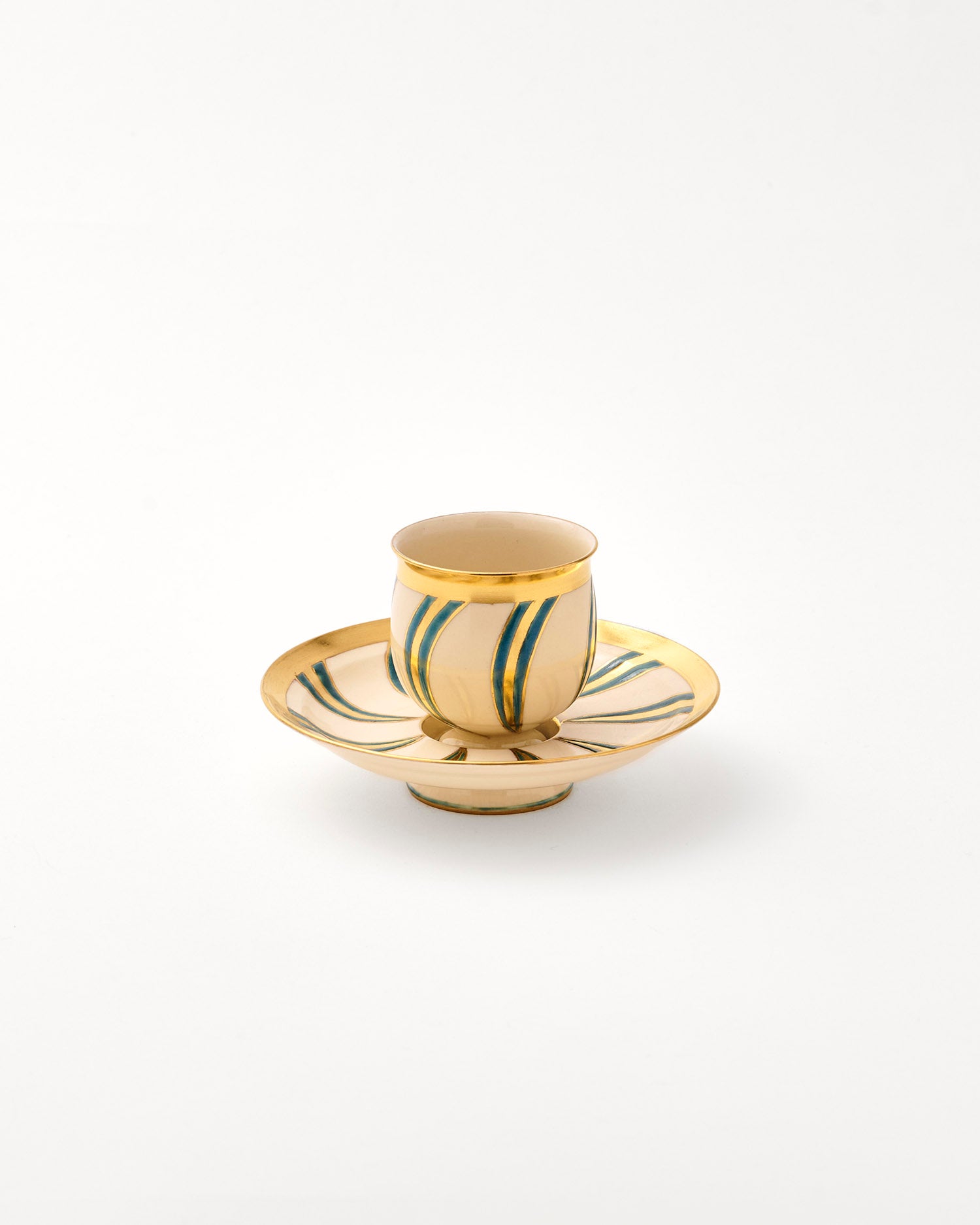 Demitase Color Demitasse cup Ninsei, dark blue and gold color, twisted – 工芸陶舗 東哉