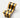 Chopstick rest, black and gold stripes